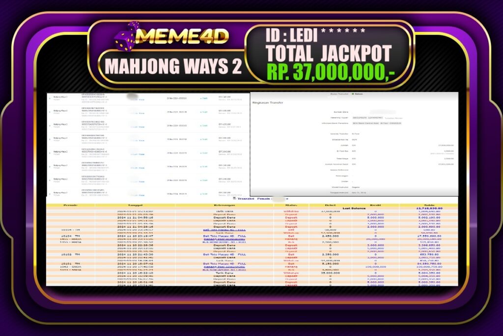 Bukti Jp MEME4D Togel Online 21 NOVEMBER 2024