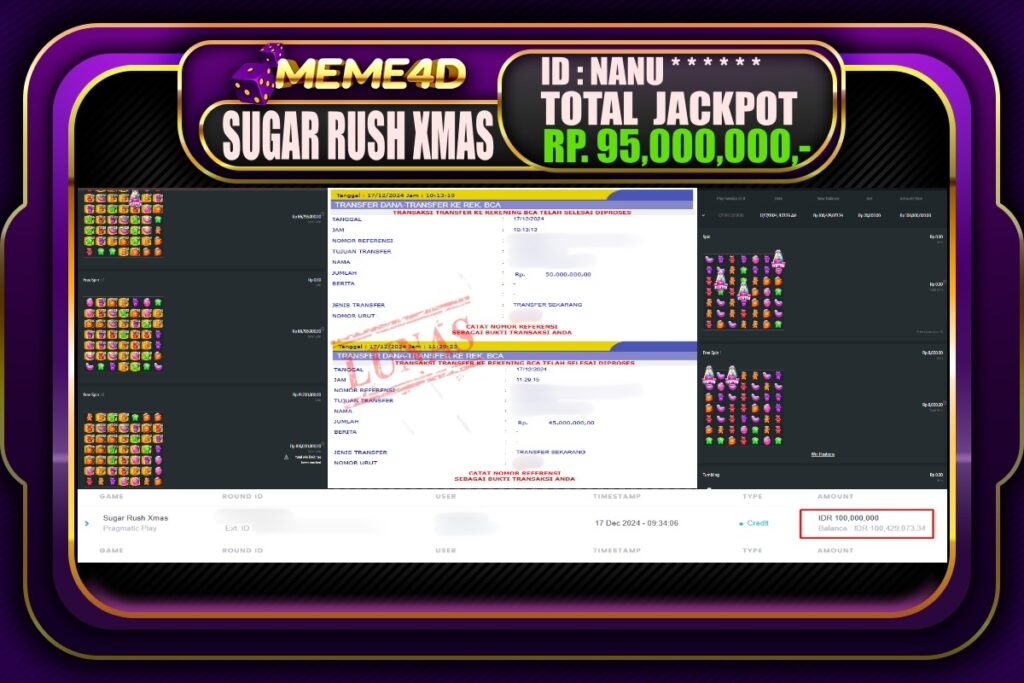 Bukti Jp MEME4D Slot Online 17 DESEMBER 2024