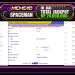 Bukti Jp MEME4D Slot Online 13 JANUARI 2025