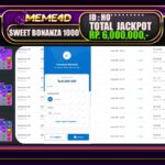 Bukti Jp MEME4D Slot Online 20 JANUARI 2025