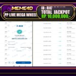 Bukti Jp MEME4D Slot Online 23 JANUARI 2025