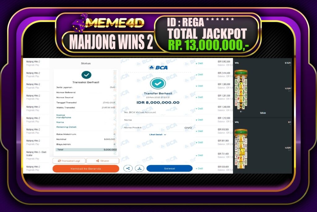 Bukti Jp MEME4D Slot Online 24 Februari 2025