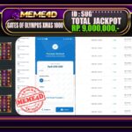 Bukti Jp MEME4D Slot Online 13 Maret 2025