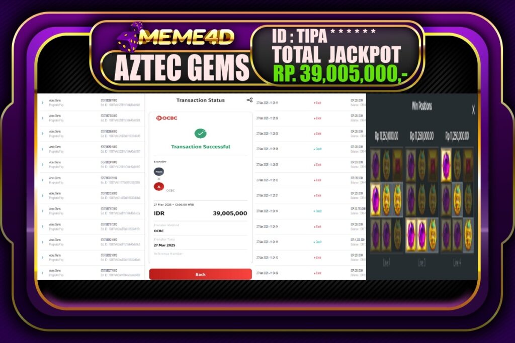 Bukti Jp MEME4D Slot Online 28 Maret 2025