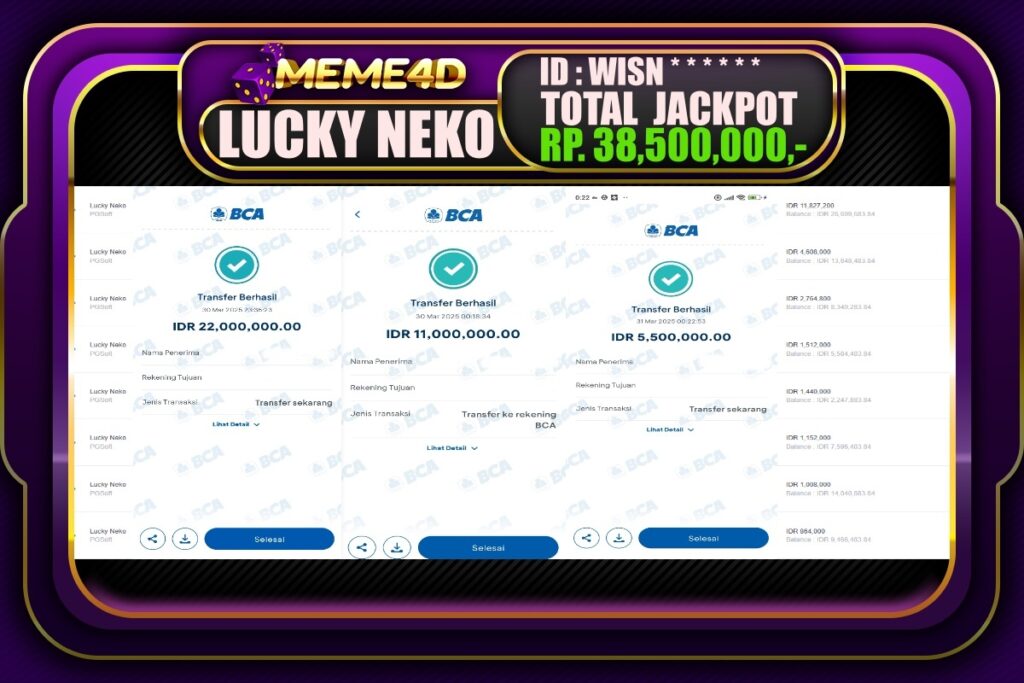 Bukti Jp MEME4D Slot Online 31 Maret 2025