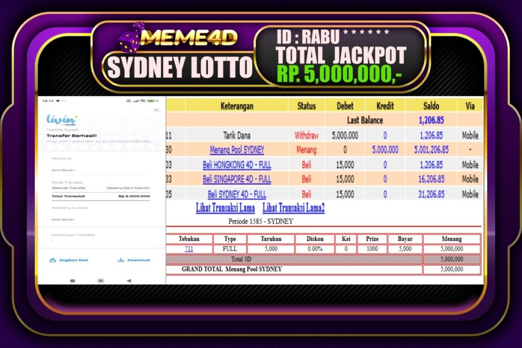 Bukti Jp MEME4D Togel Online 04 April 2025