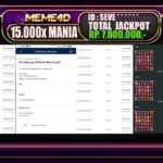 Bukti Jp MEME4D Slot Online 14 April 2025