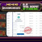 Bukti Jp MEME4D Slot Online 20 Mei 2025