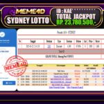 Bukti Jp MEME4D Togel Online 23 Mei 2025