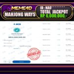 Bukti Jp MEME4D Slot Online 12 Mei 2025