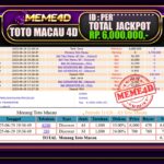 Bukti Jp MEME4D Togel Online 30 Juni 2025