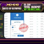 Bukti Jp MEME4D Slot Online 12 Juli 2025