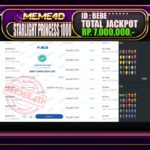 Bukti Jp MEME4D Slot Online 25 Agustus 2025