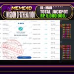 Bukti Jp MEME4D Slot Online 24 September 2025