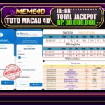 Bukti Jp MEME4D Togel Online 19 September 2025
