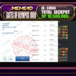 Bukti Jp MEME4D Slot Online 08 September 2025