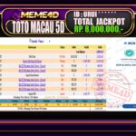 Bukti Jp MEME4D Togel Online 01 September 2025