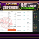 Bukti Jp MEME4D Slot Online 18 Oktober 2025