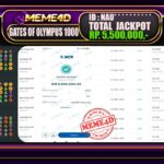 Bukti Jp MEME4D Slot Online 28 Oktober 2025