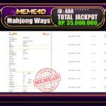 Bukti Jp MEME4D Slot Online 07 November 2025