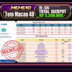 Bukti Jp MEME4D Togel Online 27 November 2025