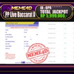 Bukti Jp MEME4D Casino Online 18 November 2025