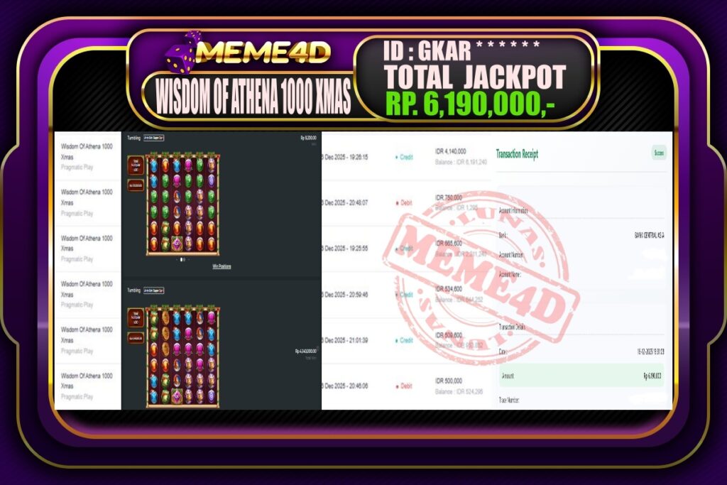 Bukti Jp MEME4D Slot Online 17 Desember 2025