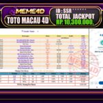 Bukti Jp MEME4D Togel Online 12 Desember 2025