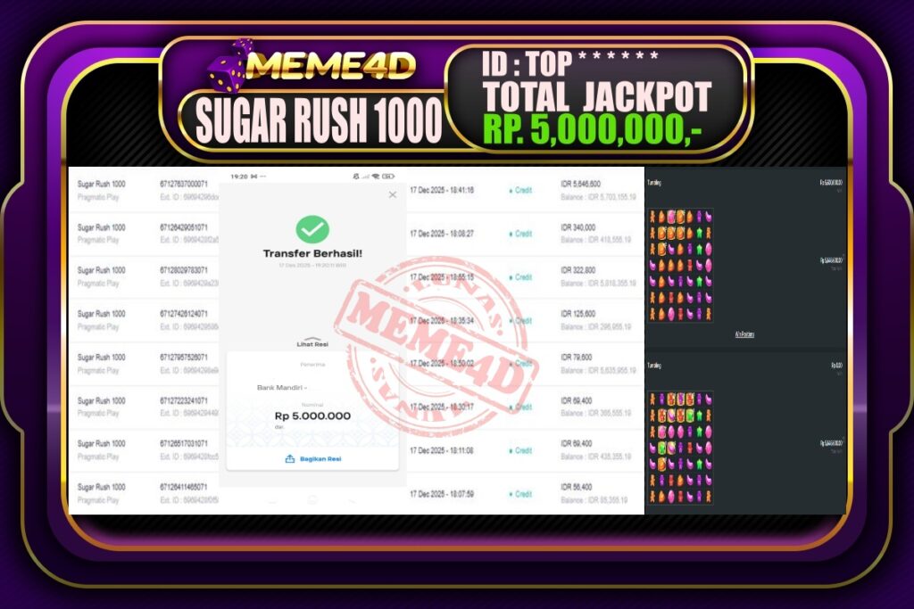 Bukti Jp MEME4D Slot Online 18 Desember 2025