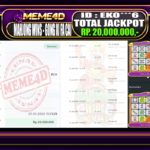 Bukti Jp MEME4D Slot Online 25 Januari 2026