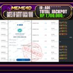 Bukti Jp MEME4D Slot Online 24 February 2026