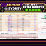 Bukti Jp MEME4D Togel Online 11 February 2026