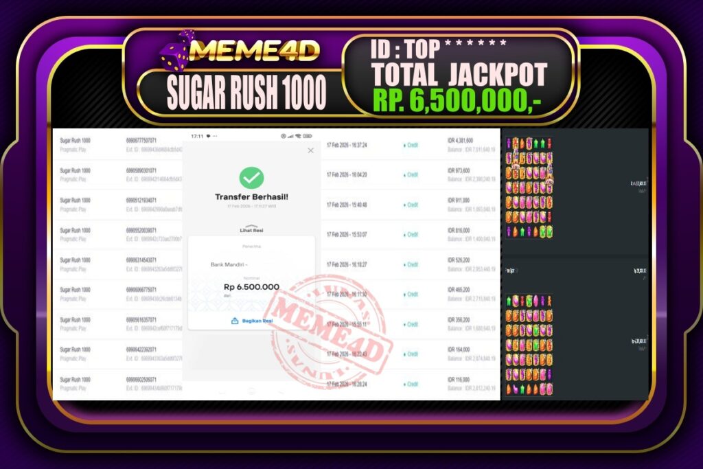 Bukti Jp MEME4D Slot Online 18 February 2026