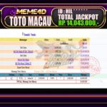 Bukti Jp MEME4D Togel Online 20 March 2026