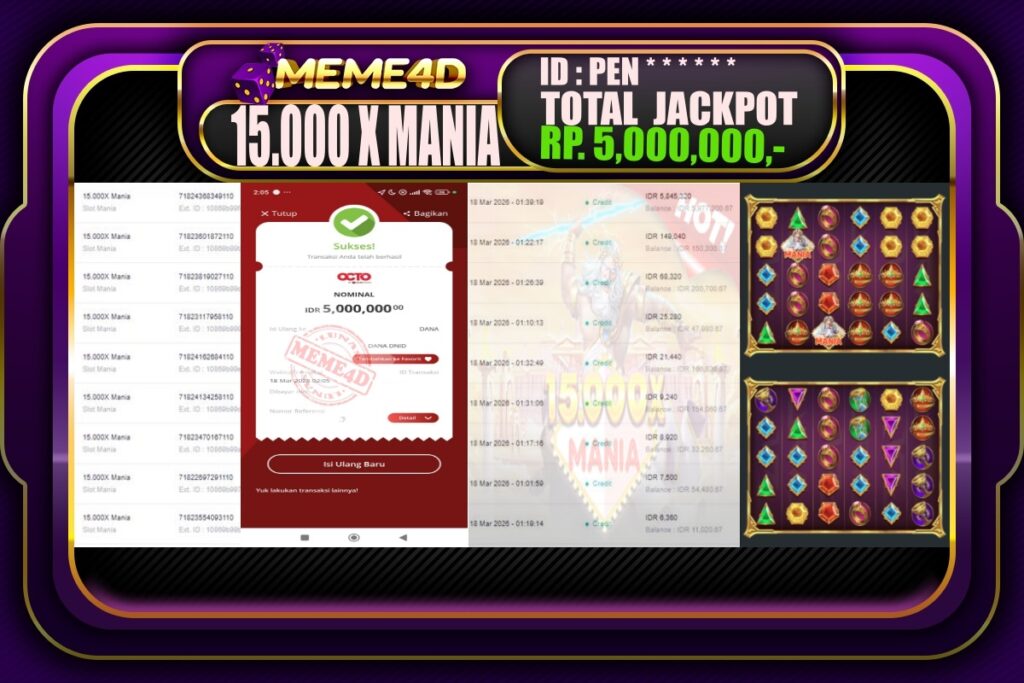 Bukti Jp MEME4D Slot Online 18 March 2026