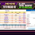 Bukti Jp MEME4D Togel Online 13 March 2026
