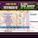 Bukti Jp MEME4D Togel Online 16 Juni 2026
